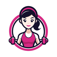A smart beauty fitness gym center logo icon illustration 