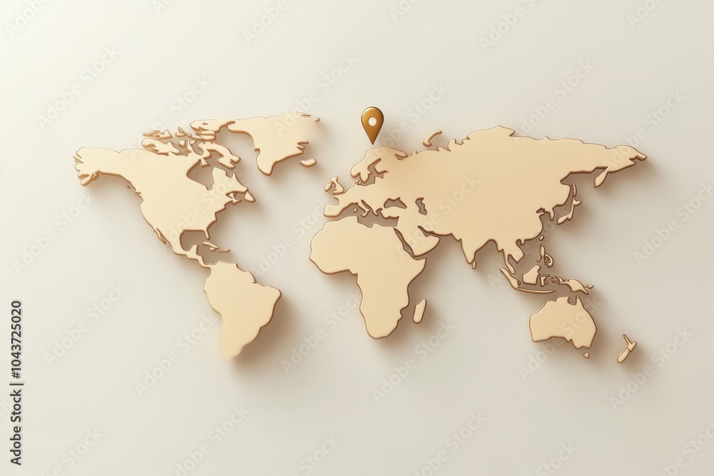Poster the world map features highlighted pins marking key travel destinations for adventurous explorers pl