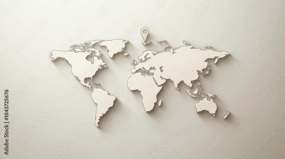Aufkleber the artwork features a simple world map outline, highlighting various travel destinations with map p