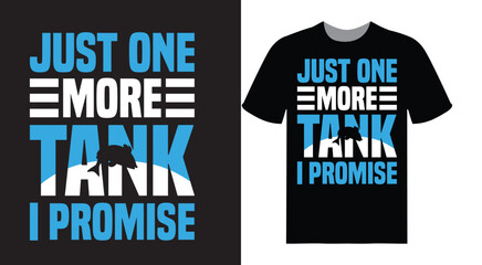 Just One More Tank I Promise Shirt And Funny Retro Vintage Aquarium T-shirt Design