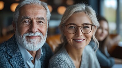 Happy Senior Couple Enjoying a Meeting Together