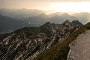 Sonnenuntergang am Nebelhorn im Allgäu bei Oberstdorf