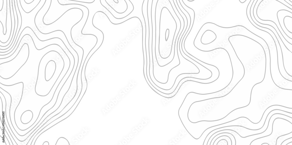 Poster vector lines pattern seamless sea map topography design. white wave paper curved reliefs contour map