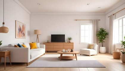 Illustration of the living room interior