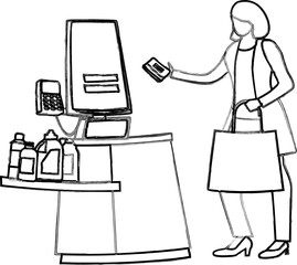  A woman sells fruit at the market.