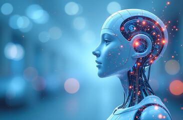 Futuristic cybernetic ai: the symbiosis of technology and humanity in a digital age