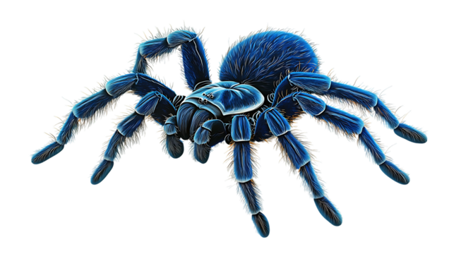 realist illustration of spider isolated on white