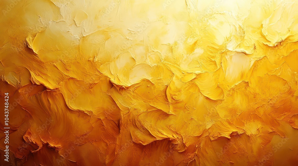 Wall mural abstract yellow background with dynamic textures and patterns vibrant shades of yellow blending smoo