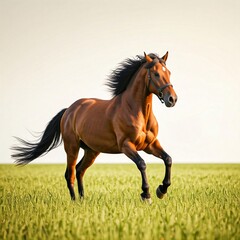 Obraz premium horse running in the field