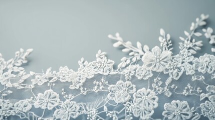 Obraz premium A delicate lace border featuring subtle textures and elegant shapes