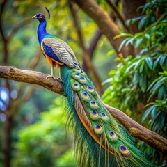 Naklejka premium peacock in the zoo