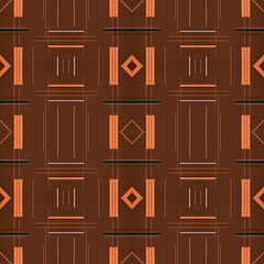 Seamless geometric pattern. Brown beige pattern for fabric, wallpaper