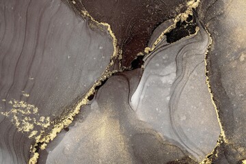 Obraz premium Original artwork photo of marble ink abstract art. High resolution photograph from exemplary original painting. Abstract painting was painted on HQ paper texture to create smooth marbling pattern.