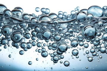 Captivating Image of Bubbles Rising in Water, Ideal for Illustrating Science Concepts or Environmental Themes, Perfect for Use in Educational Materials, Blogs, or Creative Projects