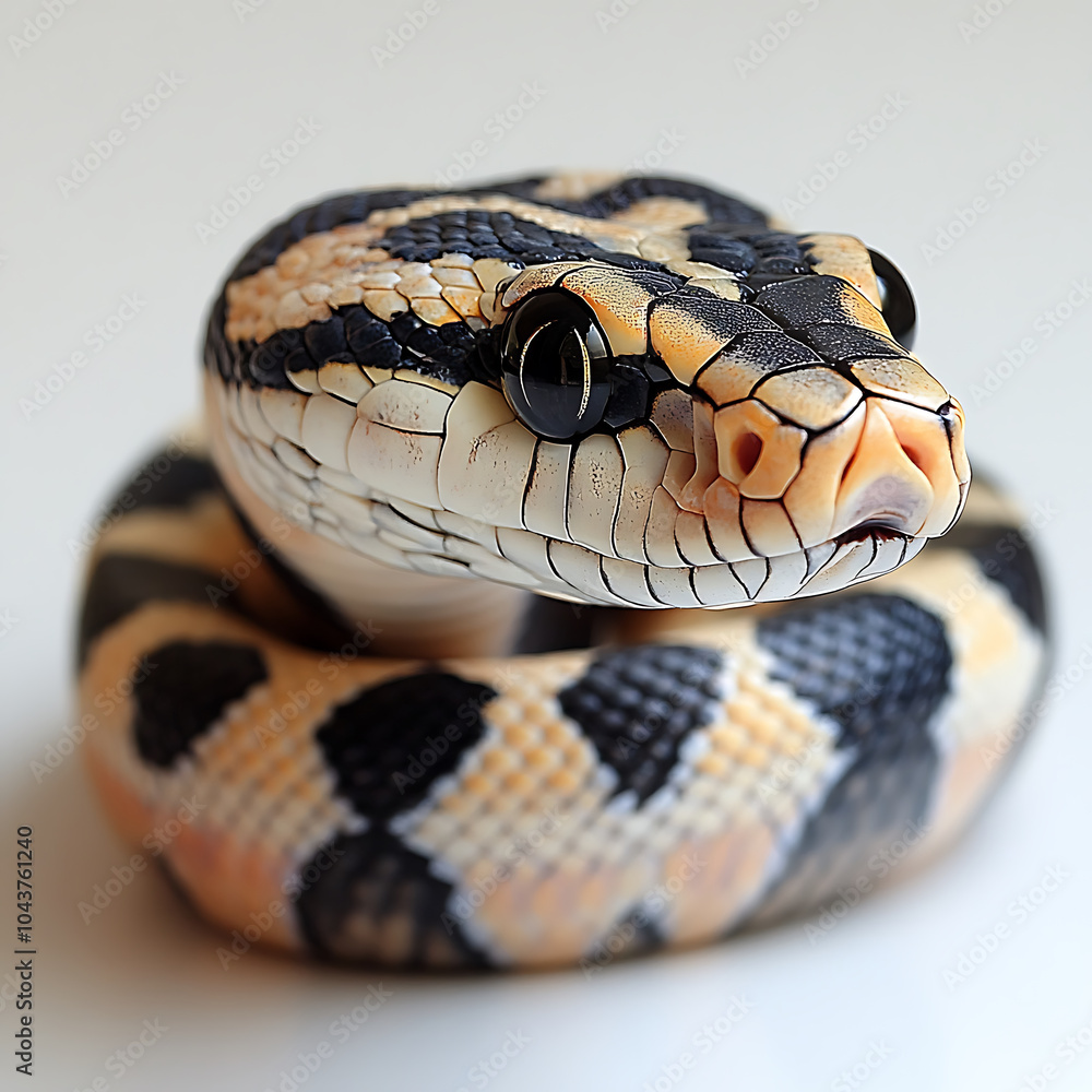 Aufkleber a hyper realistic photo of snake showcasing its intricate patterns and textures. snakes full body is