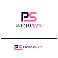 Obraz premium Initial PS logo design vector illustration, Creative letter PS logo concepts