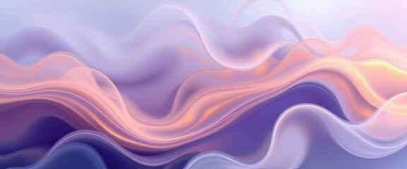 Obraz premium Ethereal Mist and Ocean Waves: Abstract Background with Deep Blues, Twilight Purples, and Golden Amber for Desktop Wallpaper and Digital Art
