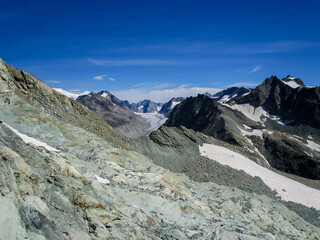 landscape climbing mont gele in aosta valley