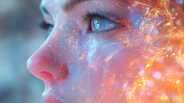 Face fire generative by AI.