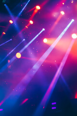 Abstract neon scene with colorful spotlights