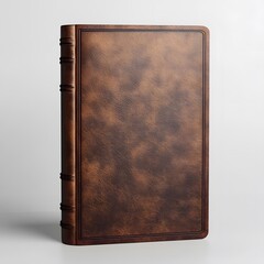Obraz premium brown leatherbook mockup,