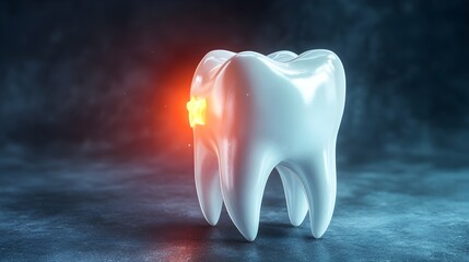 Illustration of Toothache Symptom with Bright Background