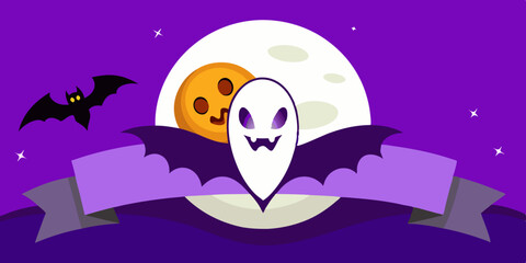 illustration of a witch flying in the moon