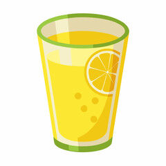 glass of orange juice with lemon