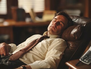 Bored Boss Man Sleeping