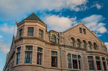 Stunning Architecture in Mount Vernon During the Holiday Season, Baltimore MD USA