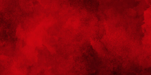 Watercolor red grunge background painting.Beautiful stylist modern red texture background with smoke.Colorful red textures for making flyer, poster, cover, banner and any design.Dark edge red grunge