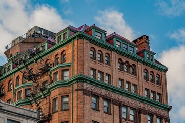 Mount Vernons Beautiful Architecture at Sunset, Baltimore Maryland USA