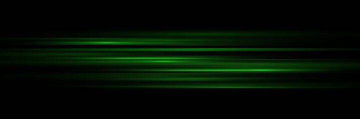 Light green motion, glowing neon lines