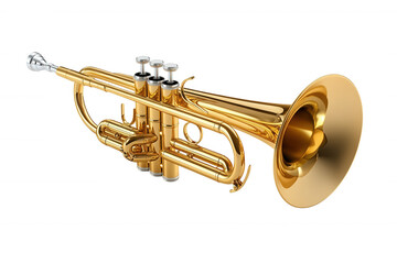 Fototapeta premium Brass instrument in stunning detail the beauty and craftsmanship of a trumpet showcased against 