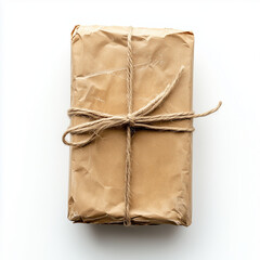 Obraz premium eco friendly packaging with brown paper, sustainable packaging with natural twine, gift wrap using eco friendly packaging style, paper bag