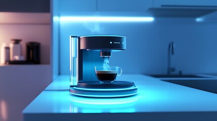 Modern Kitchen Interior Design with Integrated Appliances: Sleek White Cabinets, Stainless Steel Fixtures, Minimalist Layout – Ideal for Contemporary Home, Apartment, or Architectural Visualization