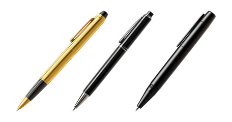 Pens Isolated on Transparent Background for Design Use