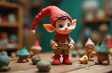 Obraz premium Christmas Workshop Elf