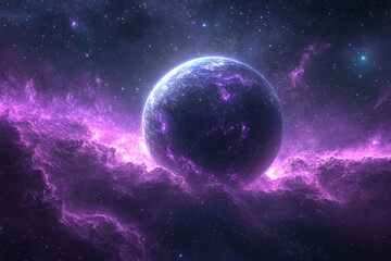Universe galaxy background, space stars wallpaper art