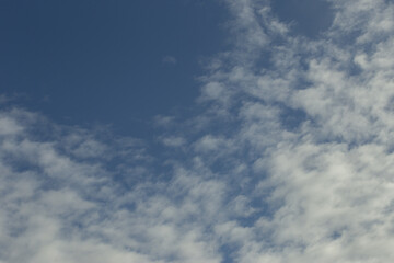 Background of Feather clouds on the blue sky. High quality photo