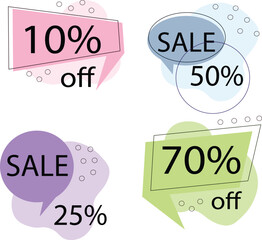 a set of Black Friday elements. Discounts on the banner. Vector illustration