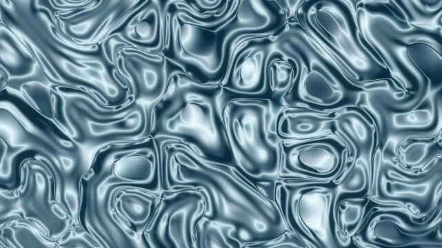 Abstract silver chromatic liquid surface flow background