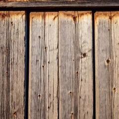 A high-resolution photo of a wooden fence or panel with a realistic texture, including weathered surfaces, natural grain patterns, and subtle color changes