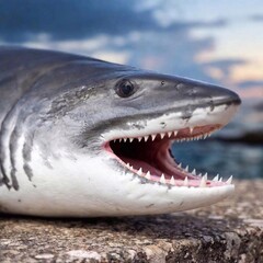 Naklejka premium close up of sea shark