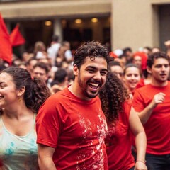 madrid, spain - june 1 2 2 0 1 7 : people of the madrid national day.