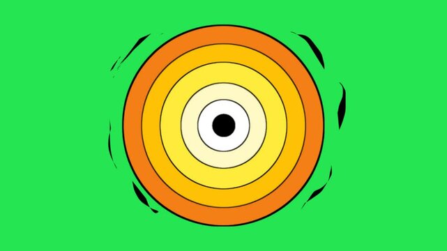 rotating round object 4k, green screen