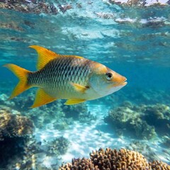 Close-up view of a fish's gills and mouth as it feeds on plankton, showcasing the delicate textures and movement with a blurred underwater background