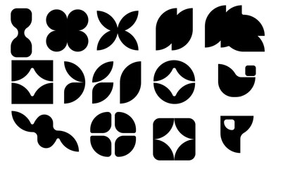 Geometric abstract design, modern shapes vector