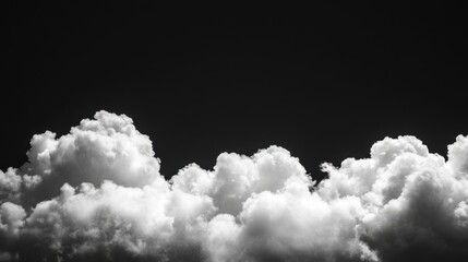 Dramatic cloud formation on a dark sky background
