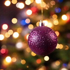 Fototapeta premium An extreme wide shot of a New Year's Eve celebration, taken from eye level with rack focus. The image prominently features New Year's resolution posters in the foreground, with a gradual shift in